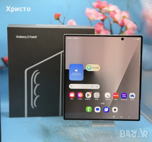 ГАРАНЦИОНЕН!!! Samsung Galaxy Z Fold7, 12GB RAM, 512GB, 5G, Silver Shadow + подарък адаптер, снимка 2 - Samsung - 55345586