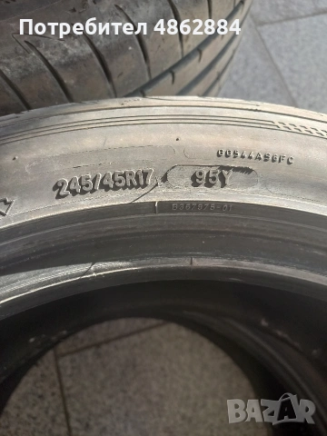 4 бр. летни гуми GOODYEAR 245/45 R17 100eur., снимка 3 - Гуми и джанти - 54986681