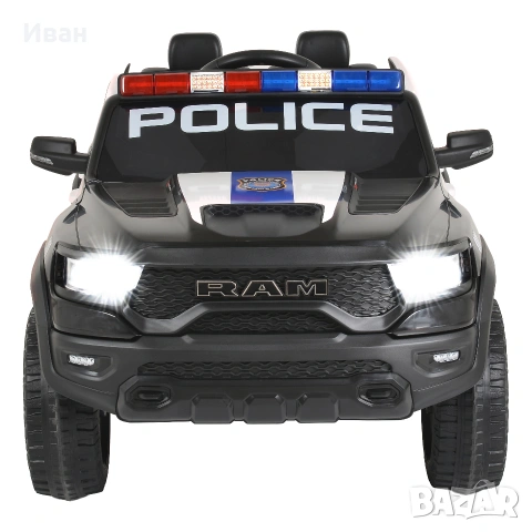 ТОП ЦЕНАНОВО!Акумулаторен джип RAM POLICE BLACK с 12V батерия,EVA гуми,сигнални светлини,дистанно, снимка 3 - Детски велосипеди, триколки и коли - 55083898