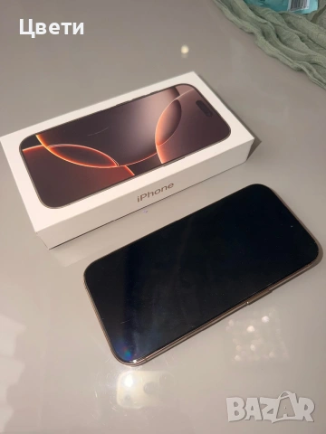 БЕЗУПРЕЧЕН IPhone 16 Pro 100% батерия!!! 512 GB Desert Titanium , снимка 2 - Apple iPhone - 55057796