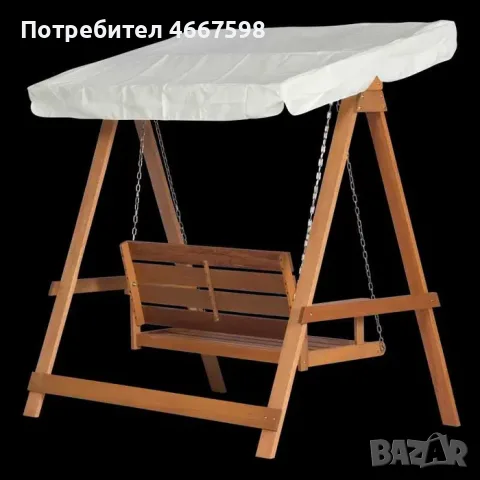 Градинска люлка OLE – дърво Meranti, стилна и удобна за двор и градина, снимка 5 - Градински мебели, декорация  - 55474908