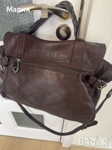 “ Мулбери/Mulberry“ от естествена кожа, кафява чанта, снимка 3 - Чанти - 55415011