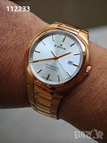 EDOX Les Bemonts Ultra Slim Automatic Rose Gold, снимка 3 - Мъжки - 54492813
