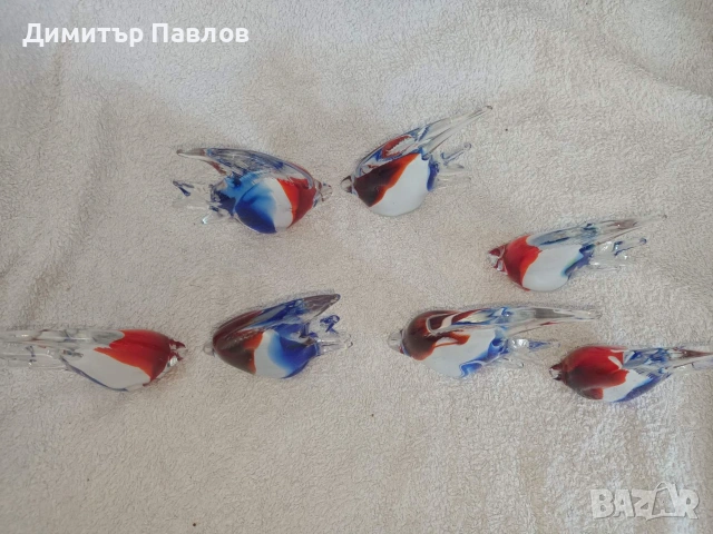 риби от масивно цветно стъкло тип Мурано, снимка 7 - Декорация за дома - 53419705