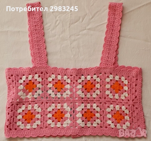 Плетен топ с копчета, снимка 2 - Корсети, бюстиета, топове - 55037973