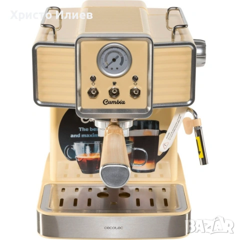 Ретро еспресо кафемашина с ръкохватка Cecotec Cumbia, снимка 2 - Кафемашини - 54759782