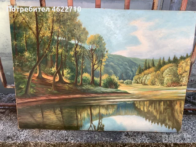 стара картина пейзаж, снимка 4 - Картини - 55682271