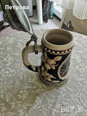 Колекционерска, релефна немска халба за бира , снимка 4 - Колекции - 54236276