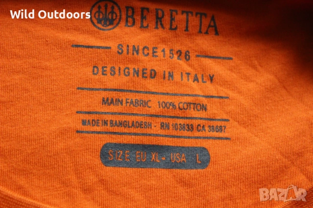 BERETTA - мъжка тениска, размер XL, снимка 3 - Екипировка - 54692229