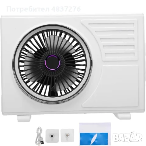 Настолен Акумулаторен вентилатор с 5 скорости, снимка 4 - Вентилатори - 55509766
