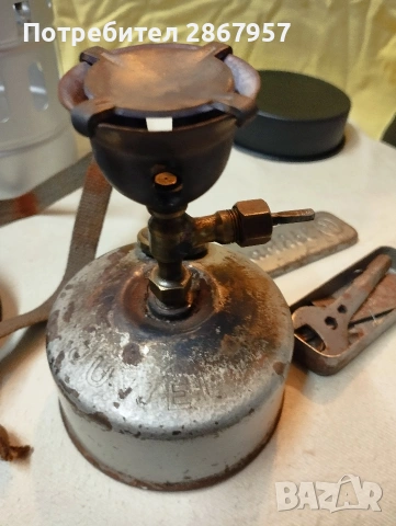 Стар немски бензинов Примус ,туристически котлон. Juwel 34, снимка 4 - Градинска техника - 54126480