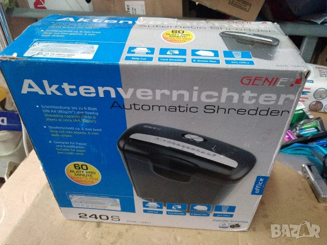 Шредер за документи и карти Genie 240S