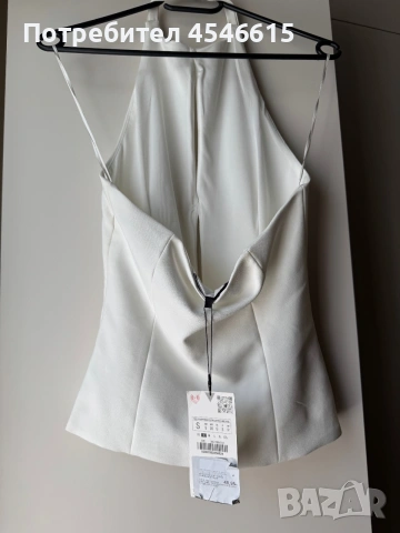 Топ с панделки Zara, снимка 3 - Потници - 55025602