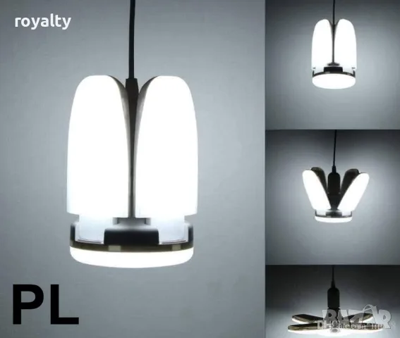 Мощна LED сгъваема лампа 60W – Регулируемо осветление с 4 сгъваеми панела, снимка 3 - Лед осветление - 55316094