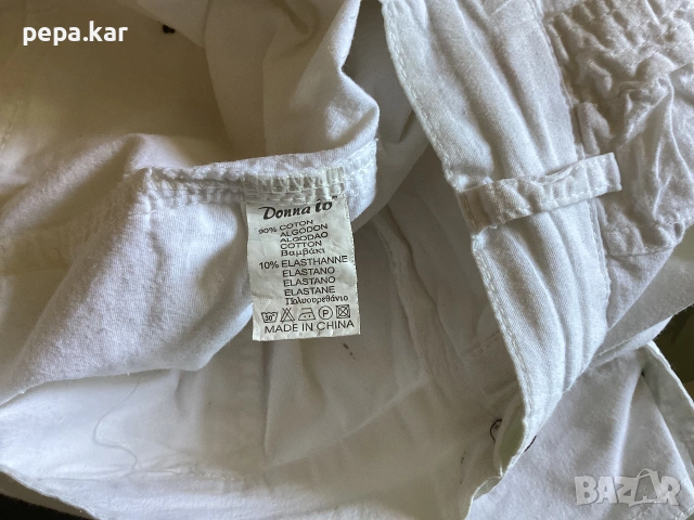 Бял 3/4 панталон дамски,42-44 , снимка 6 - Къси панталони и бермуди - 55076355