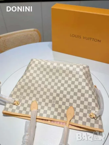 Дамска чанта Louis Vuitton Neverfull, кожа, снимка 3 - Чанти - 55464558