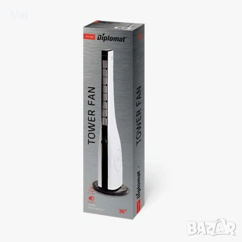 Вентилатор кула 36", 50W, слим, снимка 6 - Вентилатори - 54785993