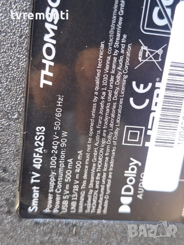 MAIN BOARD ,EL.MT9216-FG75,TPD.MT9216.PB767 (T),  за 40-инчов телевизор THOMSON Модел 40FA2S13, с ди, снимка 7 - Части и Платки - 54118554