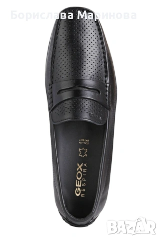 Мъжки кожен младини на GEOX, номер.45, снимка 4 - Маратонки - 54810329