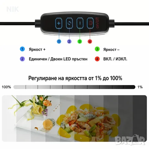Фотобокс - фотостудийна кутия с LED светлина, снимка 2 - Чанти, стативи, аксесоари - 55596503