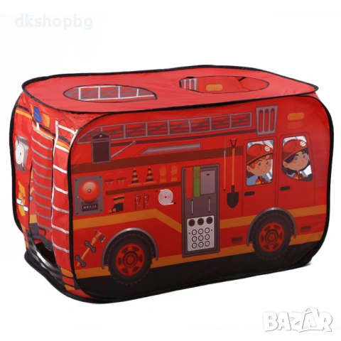 4778 Детска палатка "Пожарна кола" – Червен Пожарникарски Камион с Pop-Up технология