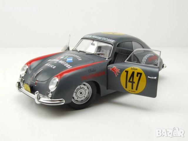 Porsche 356A n.147 Panamericana 1954 - мащаб 1:18 на Solido моделът е нов в кутия, снимка 4 - Колекции - 55264922
