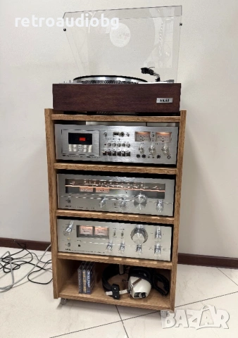 🔊Топ ретро аудио сет - система AKAI AM-2450, AT-2450L, GXC-740D, AP-206C + рак шкаф🔊