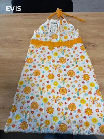 Бяла детска рокля с цветни шарки , снимка 6 - Детски рокли и поли - 54331146