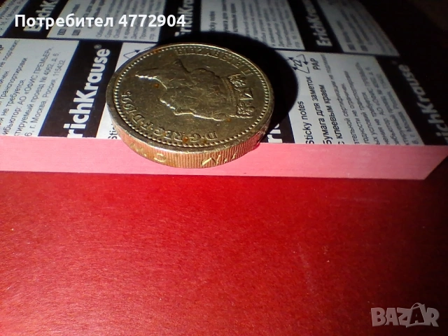 Рядък One Pound 1995 с Грешка, снимка 5 - Нумизматика и бонистика - 54260960