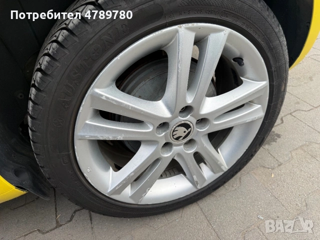 Гуми с джанти за Шкода 5X100 205/45 R16 , снимка 10 - Гуми и джанти - 54547078