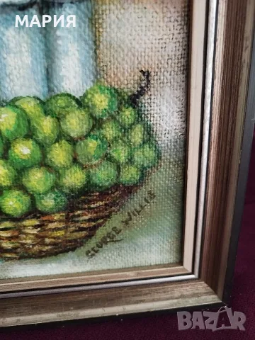 Маслена картина „Still Life with Fruit“ – George Willis, 1995 г., снимка 2 - Картини - 55681874