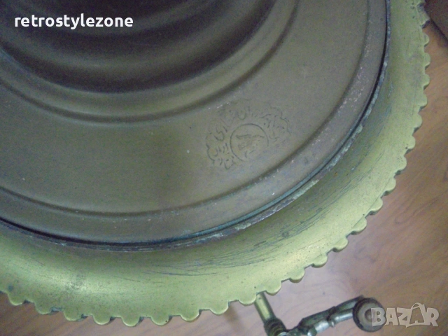 № 8556 Старинен самовар от мед и месинг – колекционерска находка   , снимка 6 - Антикварни и старинни предмети - 54058709