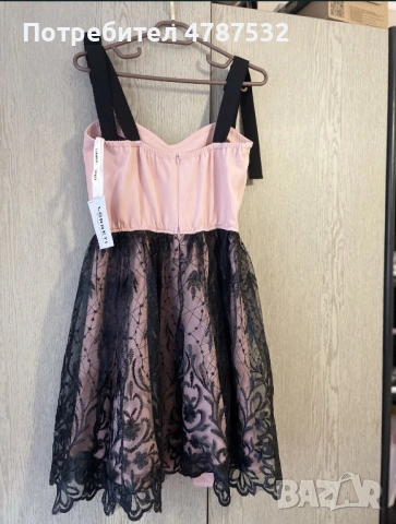 Нежна рокля Lorreti с дантелени детайли и панделки, снимка 3 - Рокли - 54090867