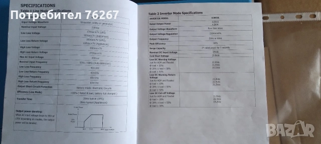 инвертор хибриден 24v, снимка 6 - Други стоки за дома - 54931691