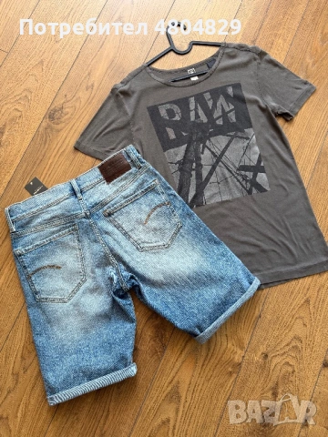 G-Star Raw Мъжки нови оригинални къси дънки, снимка 7 - Къси панталони - 54875003