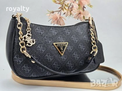 Guess Нова Дамска Кожена Чанта с Халка Гес 