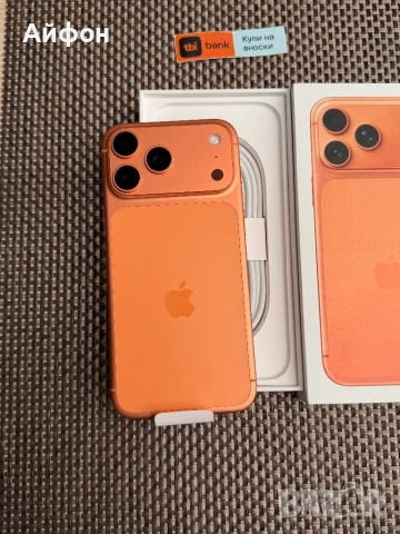 НОВ! *ЛИЗИНГ* iPhone 17 Pro Max 256Gb Cosmic Orange ГАРАНЦИЯ, снимка 3 - Apple iPhone - 54571745