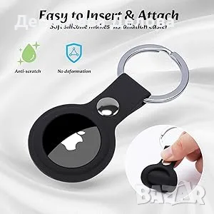 Калъфи за apple air tag 6бр силиконови цветни с ключодържател , снимка 4 - Калъфи, кейсове - 55557852