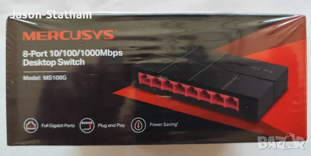 Гигабитов Суич Mercusys MS108G, 8-порта 10/100/1000Mbps, | MS108G, снимка 3 - Суичове - 55368399