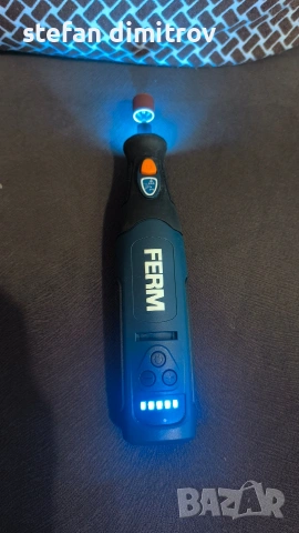 Акумулаторна шлайфмашина, Твърда, Li-ion 8 V/900 mAh, Синя, снимка 4 - Други инструменти - 55153278