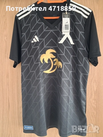 Черната фланелка ADIDAS на ПФК "Левски" 1914, снимка 2 - Футбол - 54490595