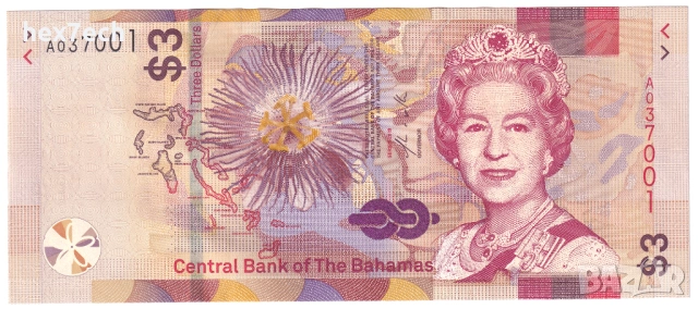 ❤️ ⭐ Бахамски острови 2019 3 долара ⭐ ❤️, снимка 2 - Нумизматика и бонистика - 54120042