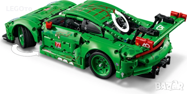 НОВО ЛЕГО 42224 ЛЕГО ТЕХНИК - Кола Porsche 911 GT3 R REXY AO Racing LEGO 42224 TECHNIK - Porsche 911, снимка 4 - Конструктори - 54239471