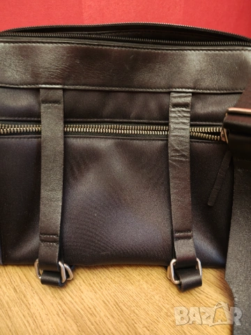 Calvin Klein Чанта естествена кожа и плат, снимка 11 - Чанти - 54370208