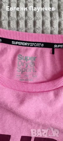 Superdry размер L дамска блуза в розово отлична, снимка 3 - Блузи с дълъг ръкав и пуловери - 55422258