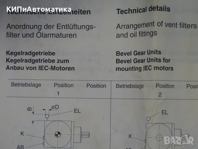Червячен редуктор ZAE typ E063B gear reducer i=10:1, снимка 6 - Резервни части за машини - 54580338