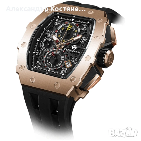 Нов часовник TSAR BOMBA Gold Limited TB8204Q - гаранция, снимка 2 - Мъжки - 55213909