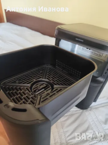 Фритюрник с горещ въздух Air Fryer Severin, Двоен, Подходящ за пържене/печене/дехидратиране, черен, снимка 7 - Фритюрници - 55604666
