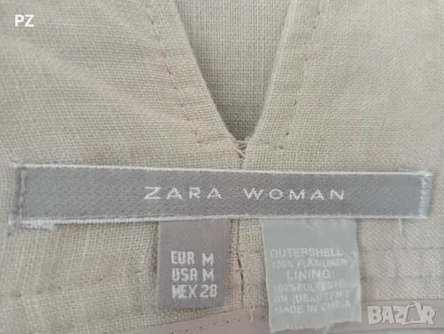 Пола Zara, 100% лен, снимка 3 - Поли - 55673550