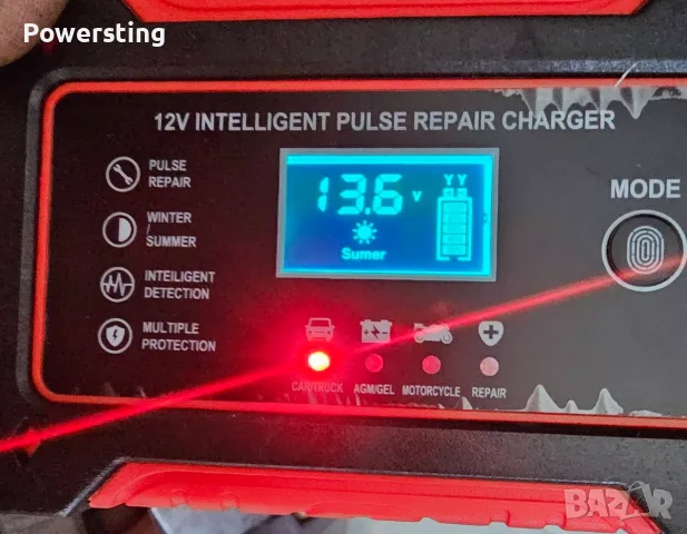 Ново интелигентно импулсно зарядно за акумулатор 12V / 6A с LCD дисплей, снимка 3 - Аксесоари и консумативи - 55537055